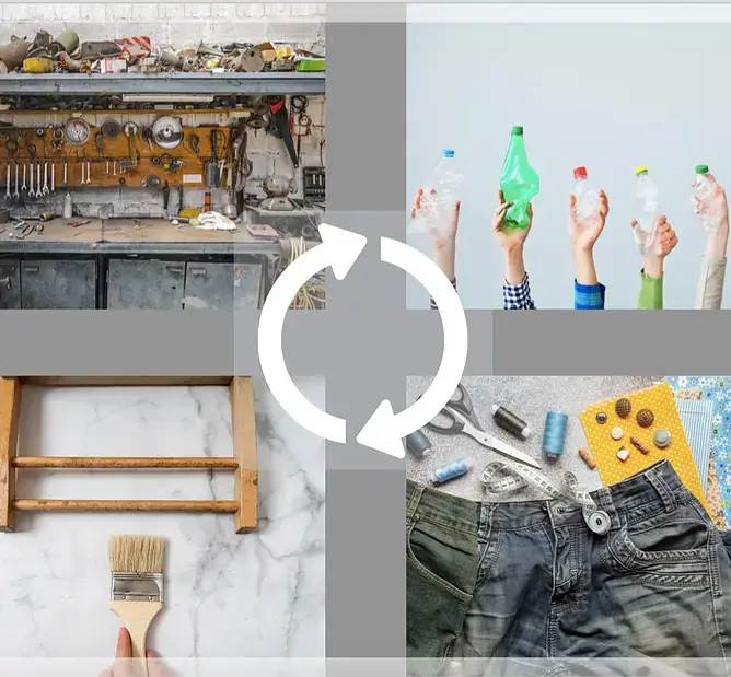 images of recycling and upcycling
