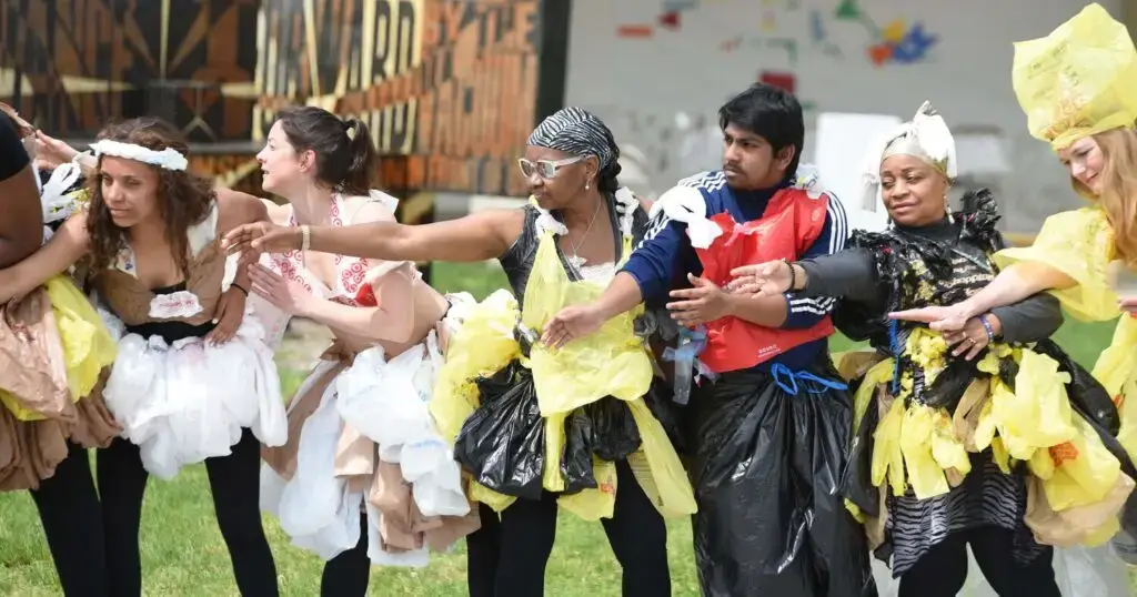 a group of people wearing costumes