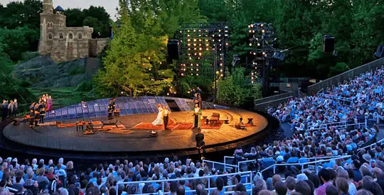 a group of people standing in front of a crowd