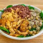 a bowl of food on a plate