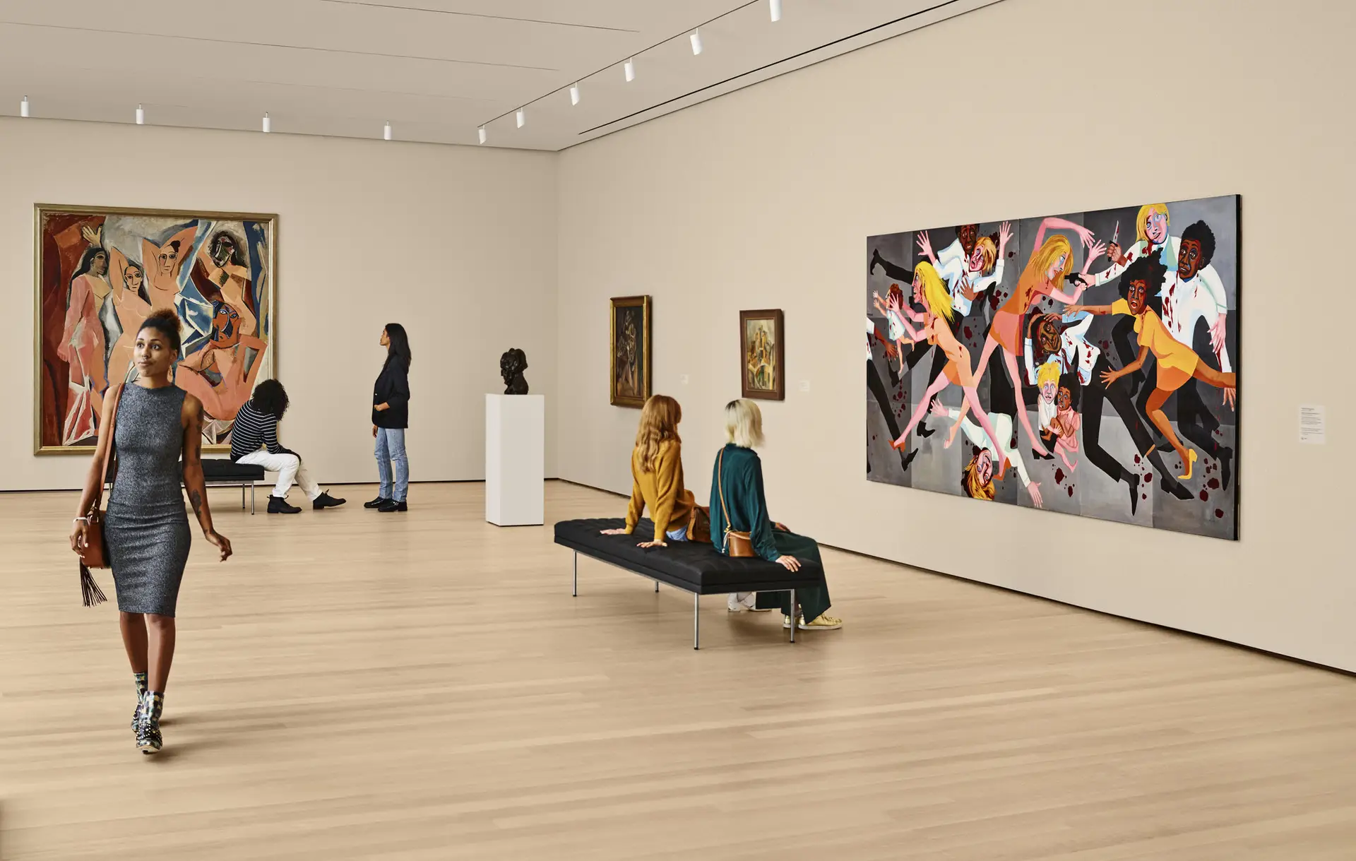 a group of people in a room