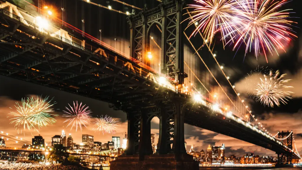 fireworks in the night sky