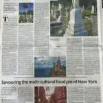 a close up of a newspaper