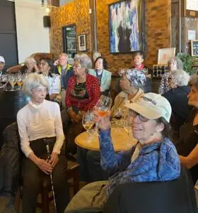 Like A Local Tours guests toasting wine at Red Hook Winery