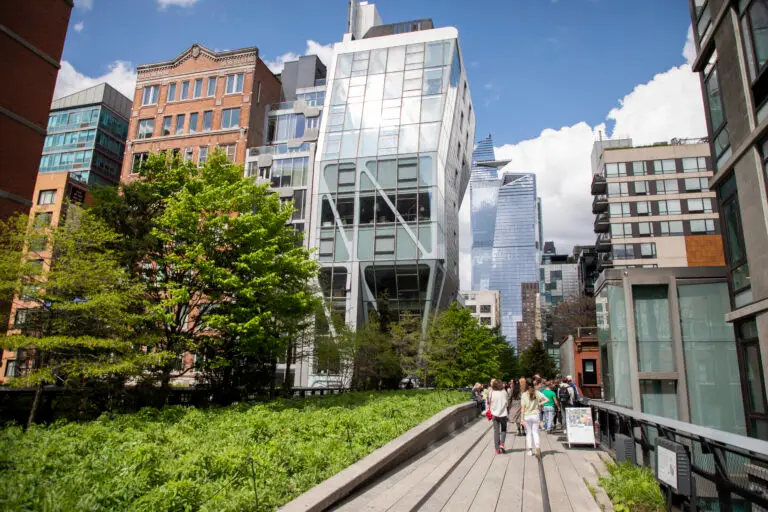 Modern architecture along the High Line in Chelsea, Manhattan